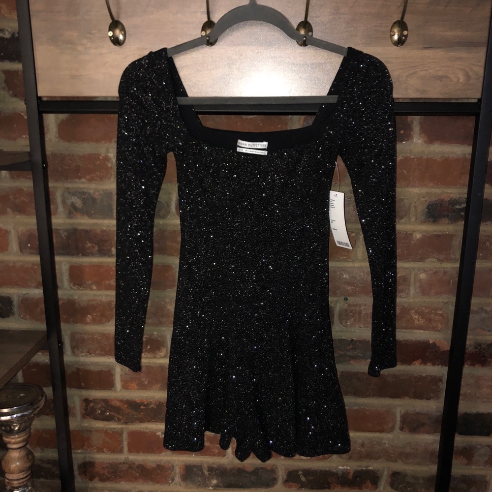 Urban Outfitters Black Glitter Romper - XS